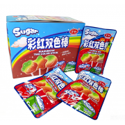 彩红双色棒糖