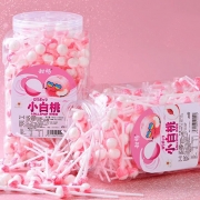 小白桃味棒棒糖